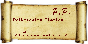 Prikosovits Placida névjegykártya